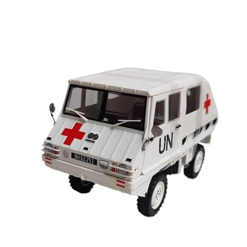 Maqueta de Coche a Escala 1:18 para Steyr-Puch Un Modelo Ambulancia Retro Aleación Adorno Colección De Pasatiempos Exhibición Juguete para Niños Miniaturas de automoción