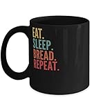 Bread Crypto, Eat Sleep Bread Repeat Mug 11oz, black