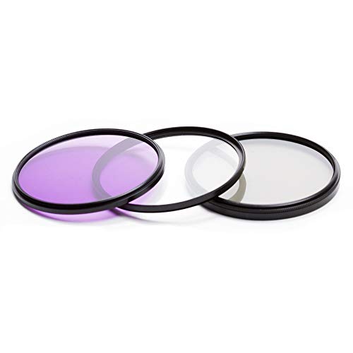 KIT Filtro UV CPL FLD e case para lente com rosca de 77mm