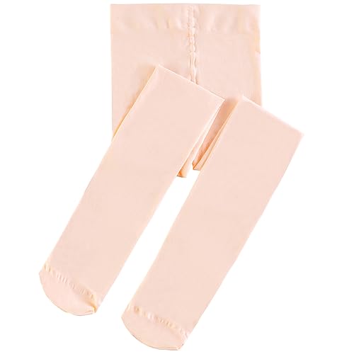 EQSJIU Girls Dance Tights Ultra Soft Dance Leggings Elastic Footed Tight for Girls Ballet Pink Warm Stockings