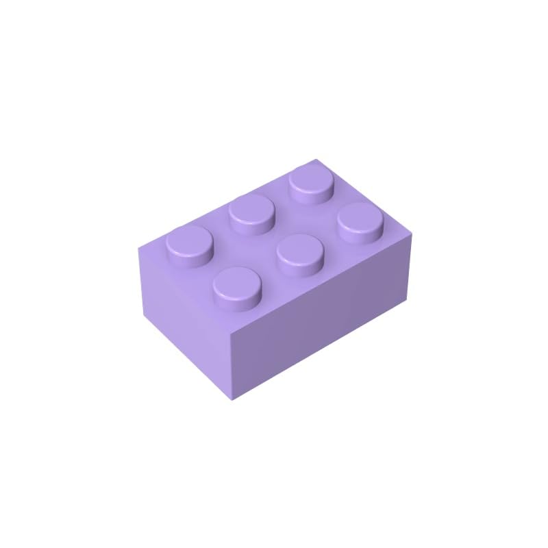 Gobricks 3002 Basic Bricks Brick 2x3 50 Pieces GDS-541 Compatible with Lego Building Blocks Color:Lavender — image 1