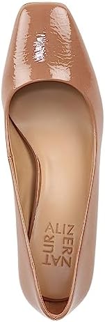 Naturalizer Womens Warner Square Toe Block Heel Pump Hazelnut Brown Patent 10 W | Image 5