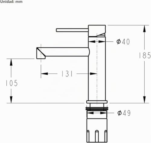 Miniatura 4 de Onece Grifo De Lavabo Oro, Grifería Baño Monomando Dorado, Mezclador De Acero Inoxidable 304 Anti-Ruido, Aireador Extraíble, Agua Fría Y Caliente, Válvula De Cerámica