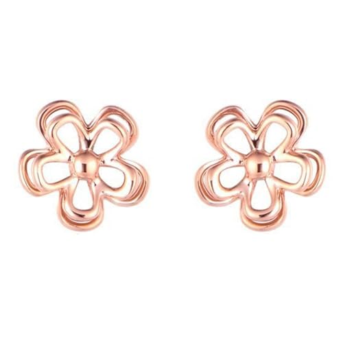 Bijoux de mariage en or 9K : boucles d'oreilles à fleurs pour mariée et invitées