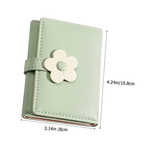 Cute Flower Pattern PU Leather Wallet for Students Compact Trifold Coin Purse Multi-functional Card Holder for and Girls2