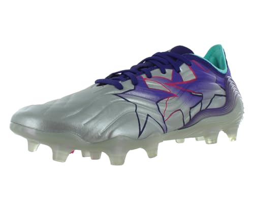 adidas Copa Sense.1 Firm Ground Unisex Shoes Size 12.5, Color: Team College Purple/Metallic Silver/Mint Rush