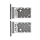 jbTec Dual SIM-Tray kompatibel mit Samsung Galaxy S21+ Plus / S21 Ultra - Kartenhalter Slot Schlitten, Farbe:Schwarz
