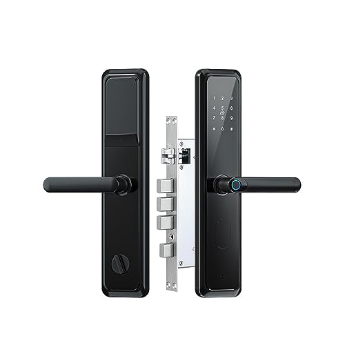 Serrure électronique Tuya WiFi et Bluetooth noire pour maison - 2