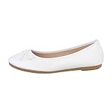Ital Design Damenschuhe Ballerinas Klassische Ballerinas, LCL-23-, Kunstleder, Weiß, Gr. 40