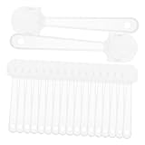 NUOBESTY 40pcs Hand Fan Handles Transparent Plastic Sticks with Ergonomic Grip for DIY Craft Projects Weddings Parties and Creative Activities