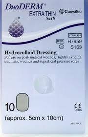 EXTRA THIN 5CM X 10CM HYDROCOLLOID DRESSING - 10 DRESSING