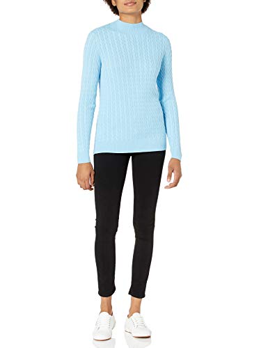Amazon Essentials Damen Leichter Langarm-Pullover mit Stehkragen und Zopfmuster in klassischer Passform - Image 5