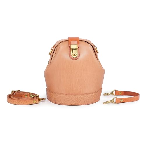Image of OLD TREND Doctor Bucket Crossbody Handbag | Luxurious and Versatile Bag for Women | Genuine Cowhide Leather