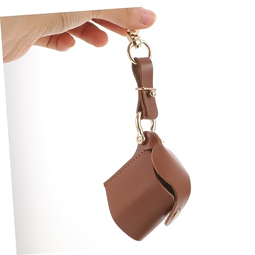 PRETYZOOM Chaveiro Estojo De Armazenamento Feito À Mão Capa De Armazenamento De Couro Recipiente De