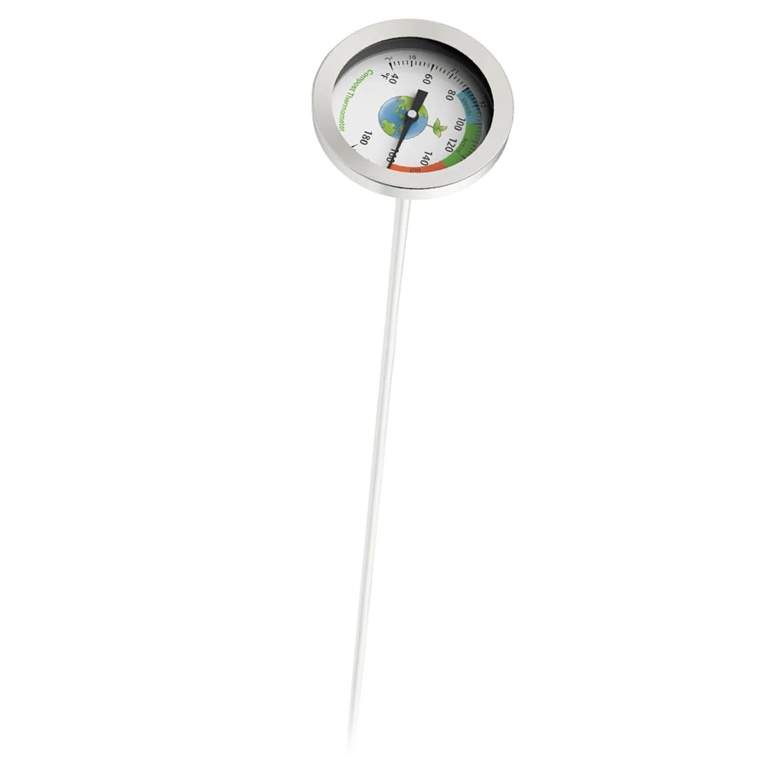 Aundhegrtt As Shown Stainless Steel 50Cm Compost Soil Thermometer Tester Temperature Measurement Probe