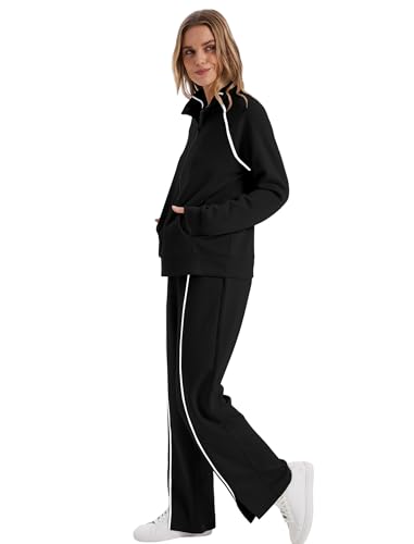 SAMPEEL 2 Piece Outfits for Women Lounge Sets Matching Sets Fall Fashion Clothing Travel Airport Vacation Clothes Pant Sets4