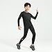 Blaward Boys' Girls' Long Sleeve Compression Pant and Shirt Set, Youth Kids Base Layer Sport Athletic Tops Leggings Underwear