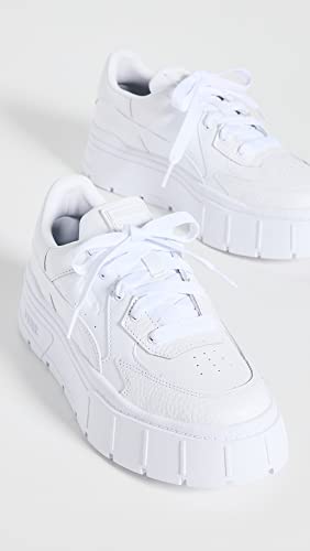 PUMA Women's Mayze Stack Edgy Sneaker, White, 10 Medium US