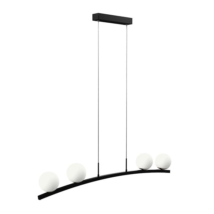 Lampada a sospensione a LED – 44 W – 3440 lm – 4000 K bianco neutro – Nero – INVICTA-44
