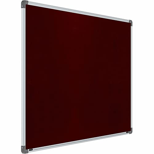 Image of Scholar Art Metis 3x5 Feet Fabric Pin-up Board for Home, Office & School | High Strength Velvet Cloth + High Density Soft Board for Pinning Photos, Sticky Notes & Reminders (Maroon)