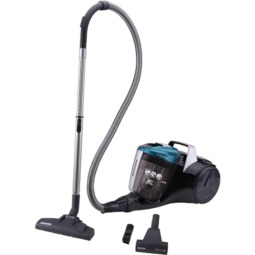 Hoover BR31PET Aspirateur Traineau Sans Sac Compact, Puissant, Haute-performance, Vidage Facile, Brosse Combinée Sols durs et Moquettes, Turbobrosse Special...