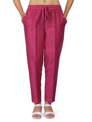 Image of Trouser Pants for Women,Stylish Trousers for Woman for Kurti Relaxed & Regular Straight fit Palazzo,Ethnic Bottom Formal Pants for Women Office wear Casual & Daily Use