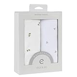 Ely's & Co. Patent Pending Waterproof Bassinet Sheets, 100% Cotton with Waterproof Lining, Built in Bassinet Mattress Protector – 2 Pack Fitted Sheet Set, Berry and Cluster Dot (Sage) 32” x 16”