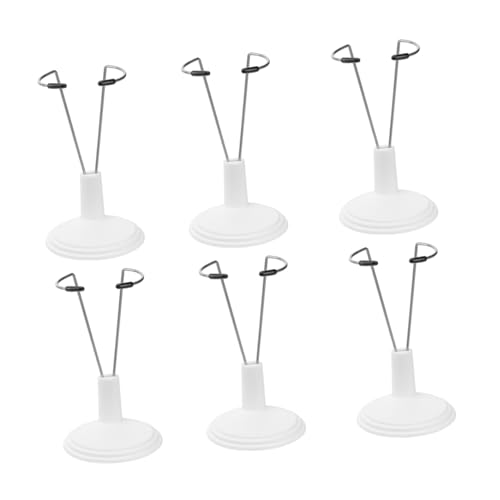 BESPORTBLE 6Pcs Portable Doll Storage Rack White Display Stand for Fashion Dolls Model Bracket for Home and Store Decoration