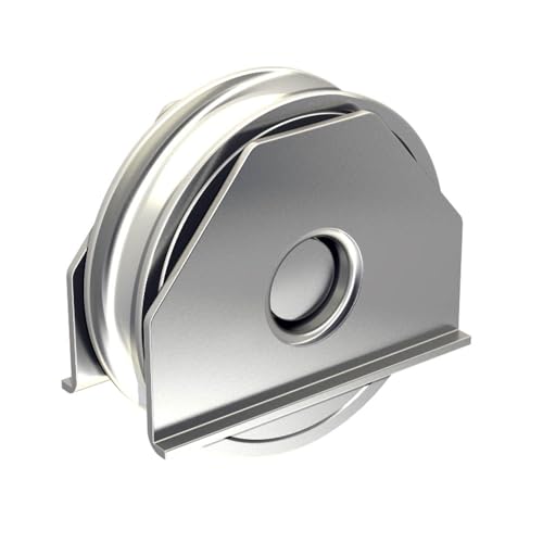 Monture à souder pour portail coulissant - Galet Ø100 mm à gorge ronde Ø16 mm - 200 kg