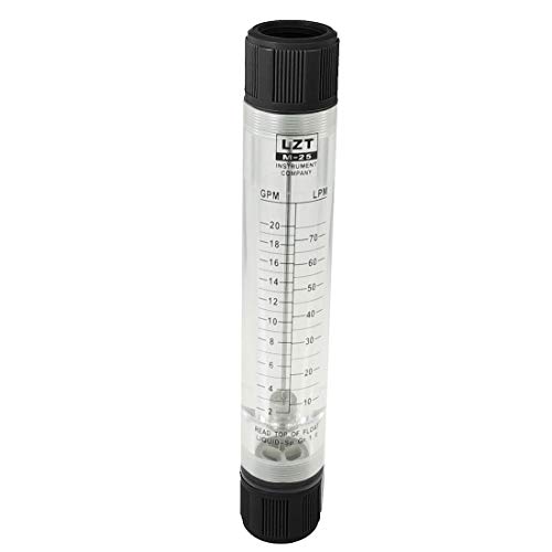 uxcell 2-20GPM Water Tube Design Liquid Flowmeter Measure 1