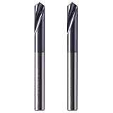 BestParts High Performance 2Pcs Solid Carbide Spotting Drill - AlTiN Coated, 120 Degree, 2 Flute, 1/4' Shank Diameter, 3/4' Flute Length, 2-1/2' Overall Length