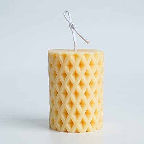 I-BEST Pillar Rhombus Design Silicone Candle Mold Decorated Candle Wax Mould Epoxy Aroma Gypsum Crafts Silicone Molds (IB)