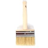 BEGRIS® Pędzel tapetowy 90 mm do dużych powierzchni malowania i gruntowania ścian, nładania kleju do tapet, mebli, ławek tapeciak gęste włosie drewniany lakierowany uchwyt