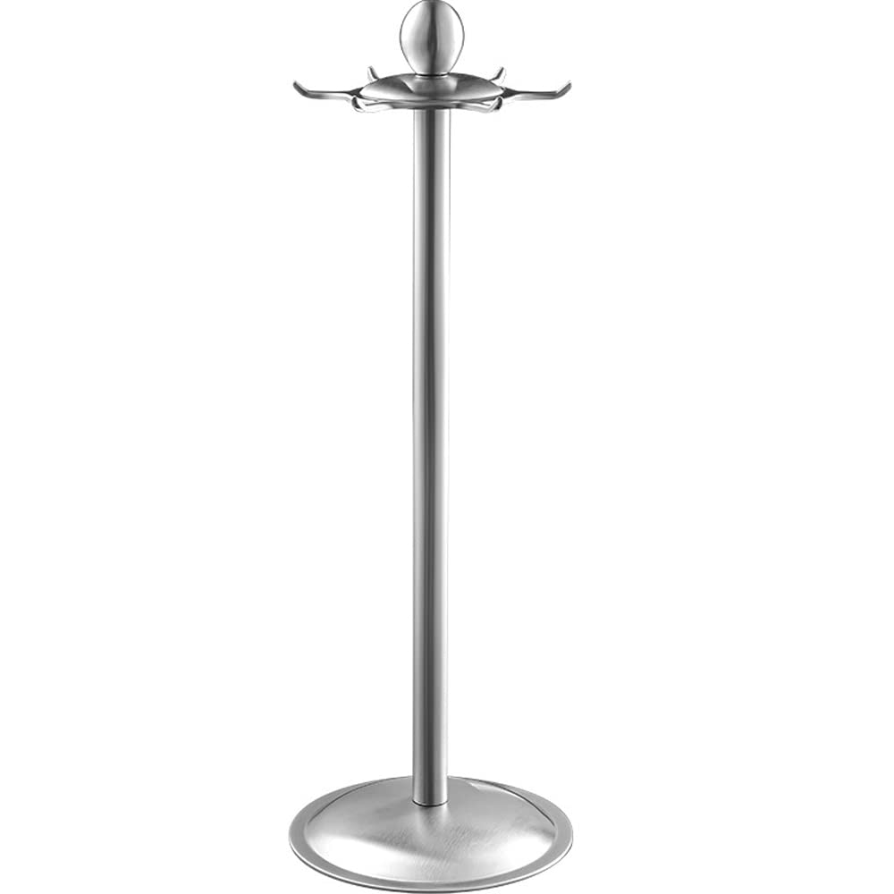 Kitchen Countertop 360 Degree Rotating hooks, Cooking Utensil Stand Holder, Carousel Storage Hanger Rack, Cookware Tool Organizer Shelf – for hanging Spatula Shovel Spoon Ladle -Stainless Steel