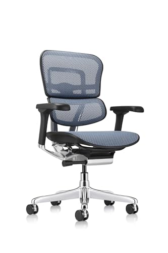 Ergohuman Eurotech ME8ERG GEN2 High Back Mesh Office Chair with Tilt Tension Control, Tilt Lock, Back Angle, Back Height, Synchro Tilt, Seat Height, Seat Depth, and Arm Height Adjustments, Blue