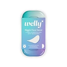 Welly Bandages - Biggie Face Savers, Hydrocolloid Acne Blemish Patch, Adhesive, Large Spot Shape for Chin, Nose, and Forehead, Clear - 8 ct