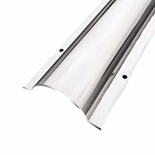 Canaleta para cables de acero inoxidable para piso, protector de cables pintable con tornillos, protege cables y evita tropiezos / 120 cm / No. 6 (130 cm, No. 7)