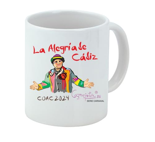 Taza serie CARNAVAL La Alegría de Cádiz (BLANCO)