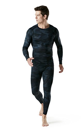 TSLA Men's Cool Dry Fit Long Sleeve Compression Shirts, Athletic Workout Shirt, Active Sports Base Layer T-Shirt, Athletic(mud11) - Camo Black, Small - Thumbnail 5