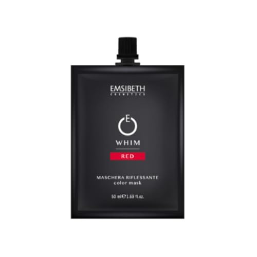 Emsibeth Whim Red 50ml | maschera riflessante, condizionante e ravvivante, che intensifica i riflessi dei capelli naturali e colorati | Travel Size