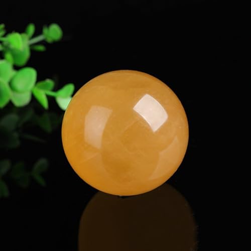 Boule de citrine 190mm et son socle pour harmoniser votre bureau de télétravail