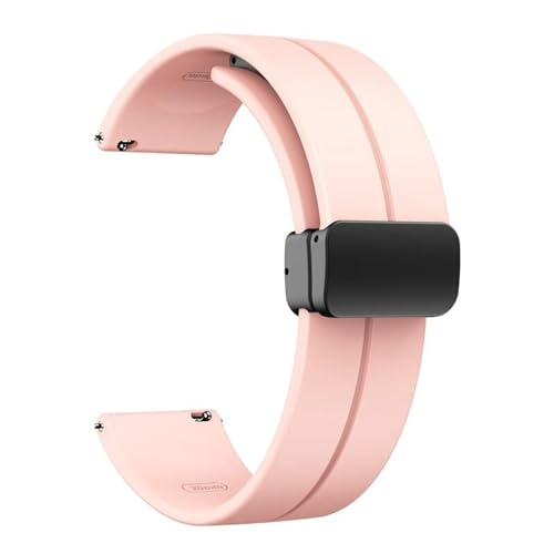 Image of LORENZ Silicone 22mm Replacement Watch Strap with Adjustable Magnetic Lock Feature