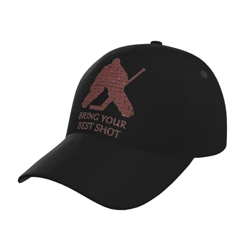 Hockey Goalie Baseball Hats for Men and Women - Classic Adjustable Hats