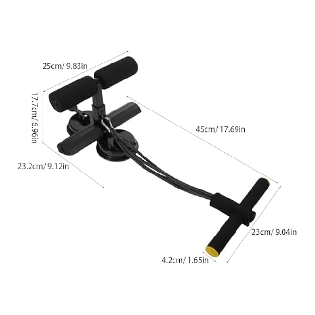 BESPORTBLE Ab Training Machine with Suction Cups Adjustable Sit Up Workout Equipment for Home Fitness Core Muscle Training Accessories