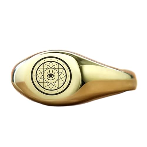 Bague œil ovale gothique hypoallergénique en argent 925 pour peau sensible