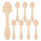 VOSAREA 8pcs Wood Fan Handles Natural Wood Jumbo Craft Sticks Hand Fan DIY Handles for Wedding Programs, or Paint Mixing Crafts Home Art Projects, Classroom Art Supplies