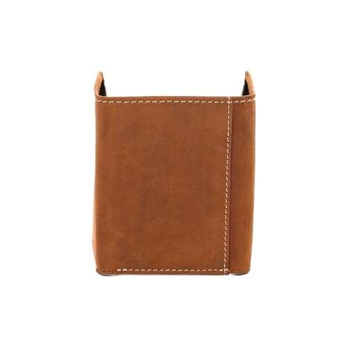 ARIAT Men's Leather Trifold Wallet with American Flag Shield Embroidery3