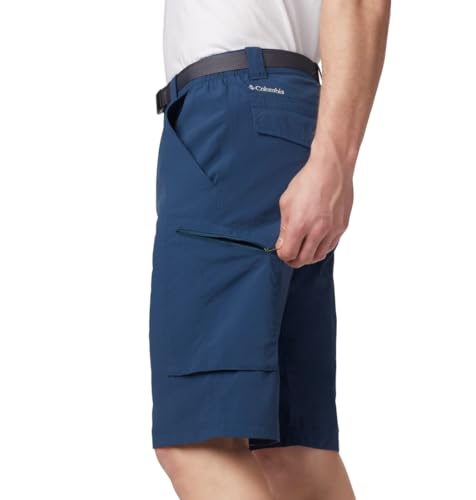 Image of Columbia Men's Regular Fit Shorts (AM4723 Cypress Heather Camo Print 40)