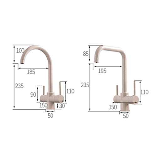 Grifo de cocina de 3 vías: agua filtrada y mezclador en un solo diseño elegante 5