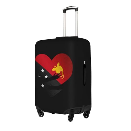 Travel Luggage Cover Guinea Papua New Guinean Flag Heart Fashion Washable Baggage Suitcase Protector Fit For Luggage Small2